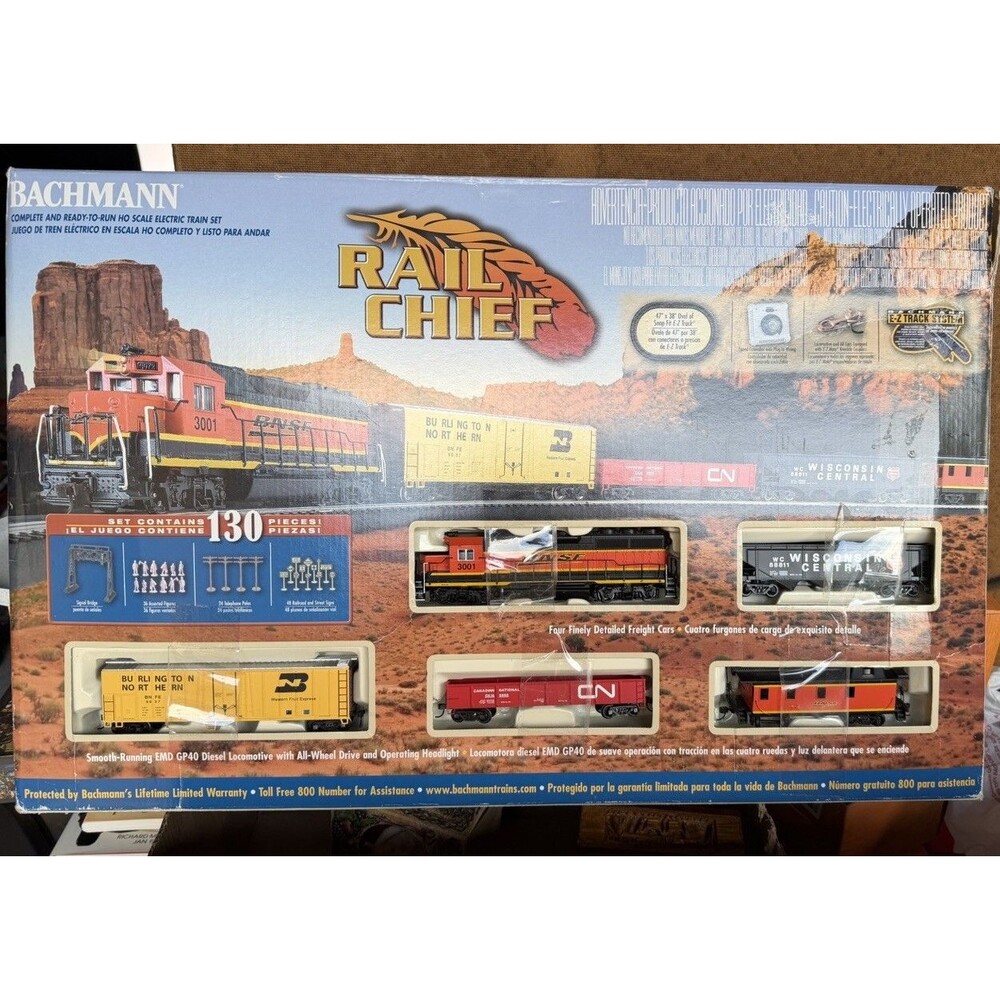Bachmann HO Scale 00706 Rail Chief Electric Train Set Working Complete 2011